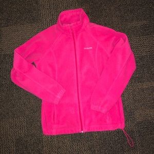 Columbia large pink fleece jacket